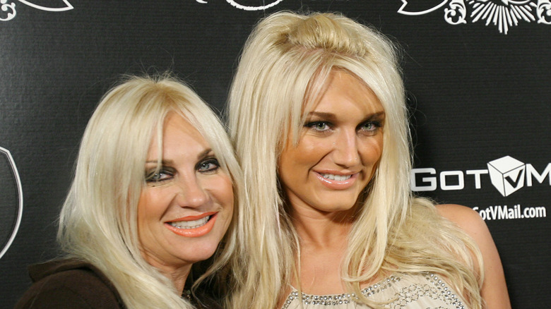 Linda Hogan posing with Brooke Hogan