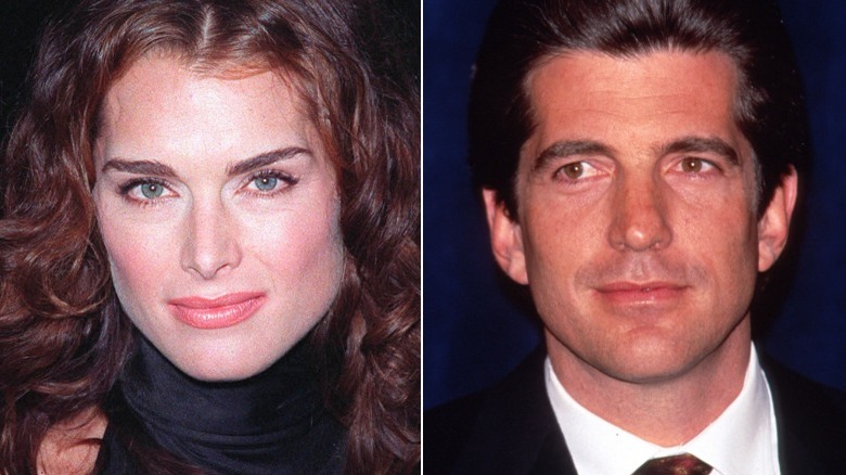 Brooke Shields and John F. Kennedy Jr. split image
