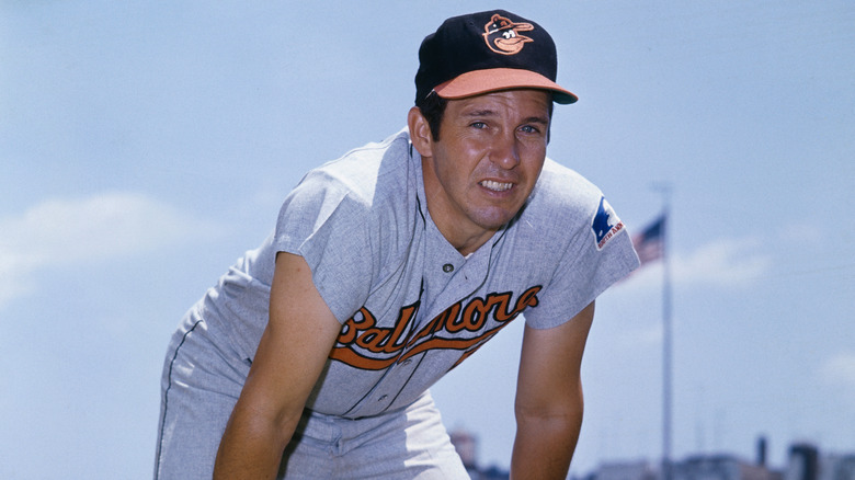 Brooks Robinson on the field