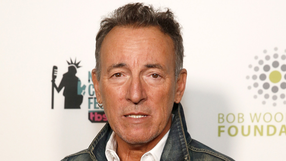 Bruce Springsteen looking at camera