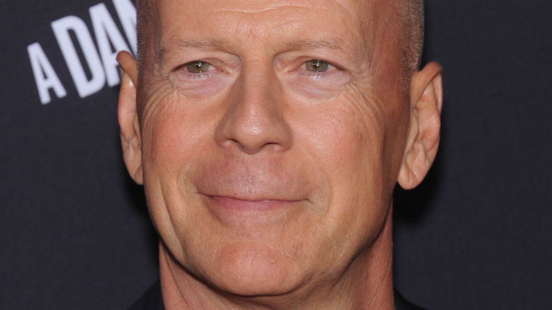 Bruce Willis looking away from camera
