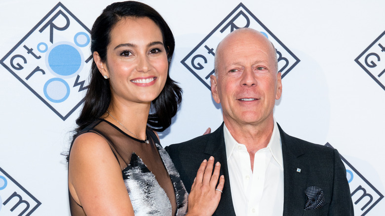 Bruce and Emma Willis on the red carpet