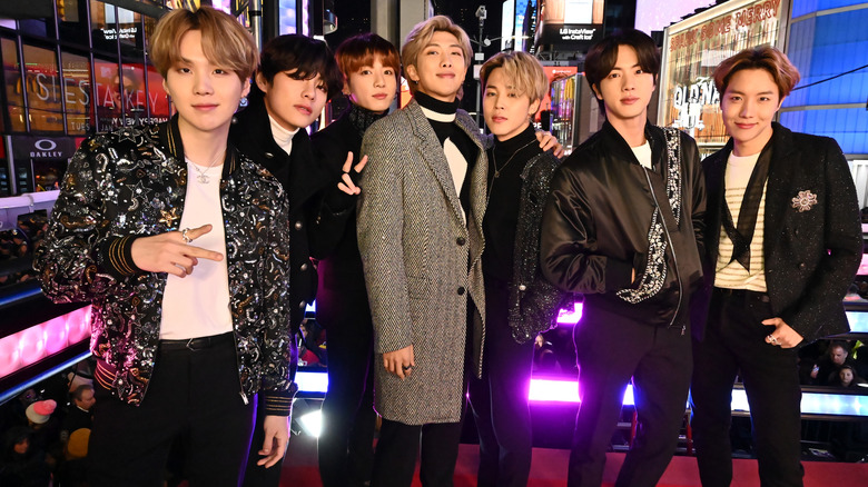 All 7 BTS members in Times Square, NYC
