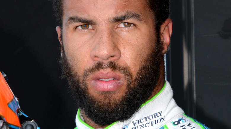 Bubba Wallace staring