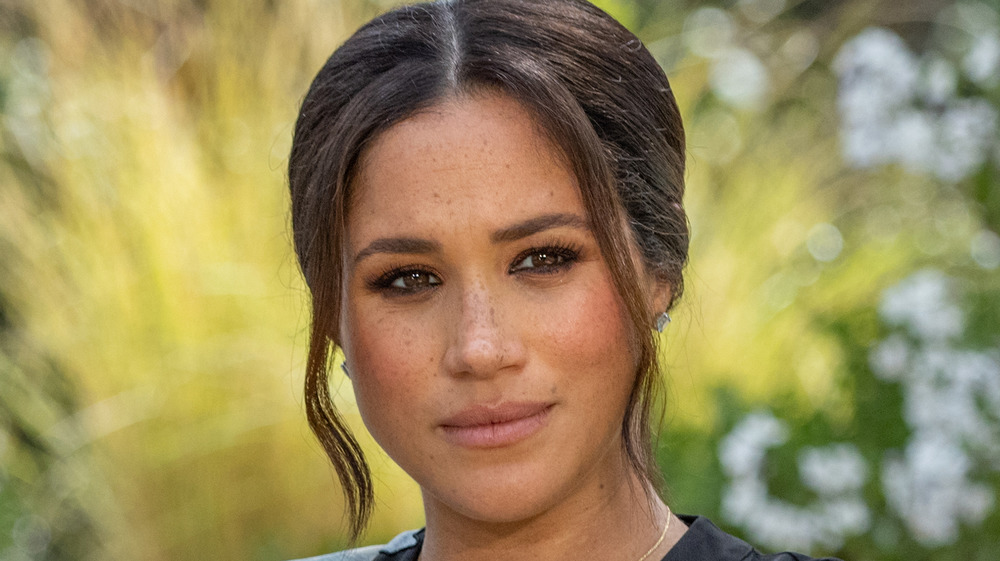 Meghan Markle sitting during her tell-all interview