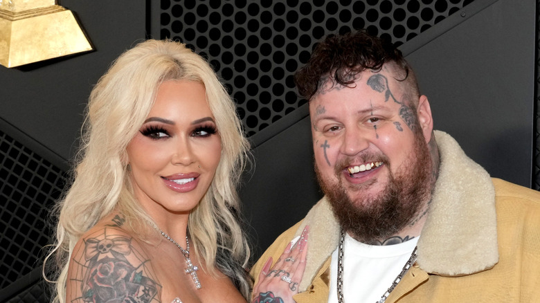 Bunnie Xo and Jelly Roll smile