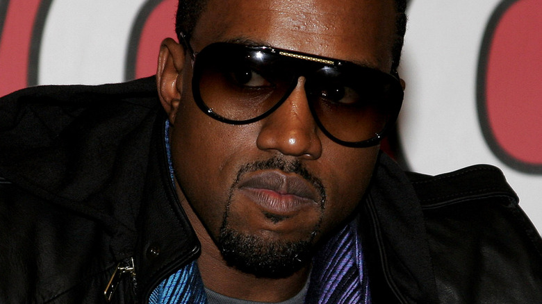 Kanye West wearing sunglasses