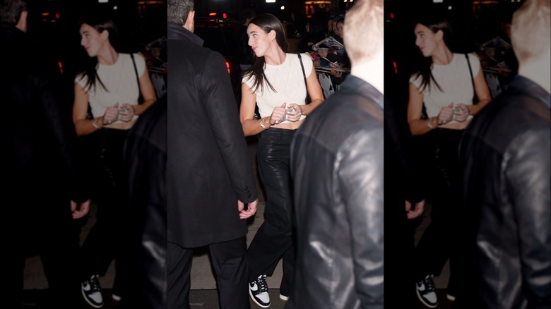 Caitlin Clark arriving at party