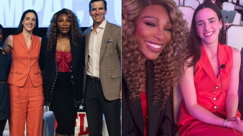 Caitlin Clark and Serena Williams at NFL meeting
