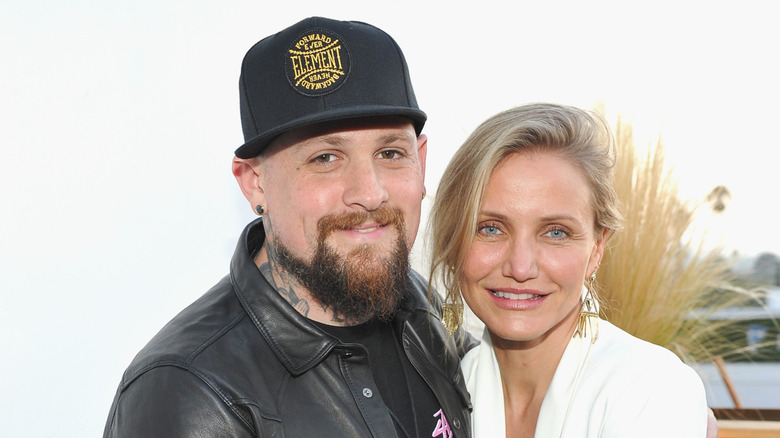 Benji Madden posing with wife Cameron Diaz