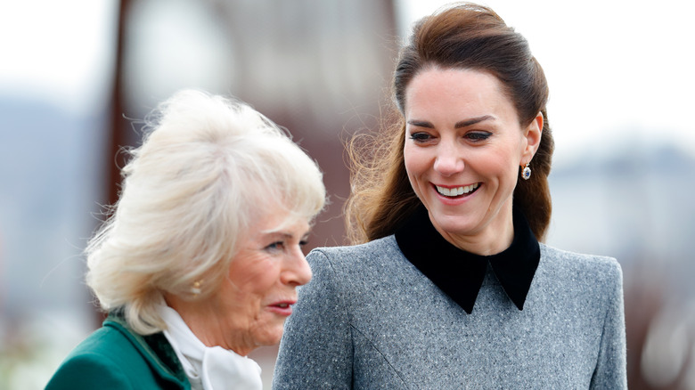 Camilla Parker Bowles and Kate Middleton laughing