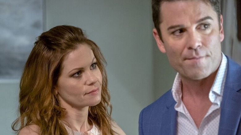 Candace Cameron Bure and Yannick Bisson in "A Bundle of Trouble"