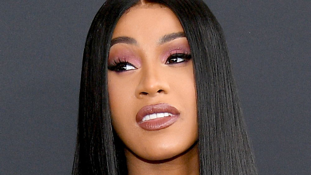 Cardi B looking up