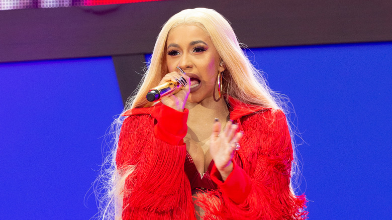 Cardi B performing on stage