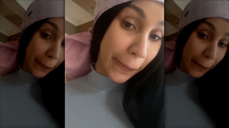 Cardi B showing off her mustache