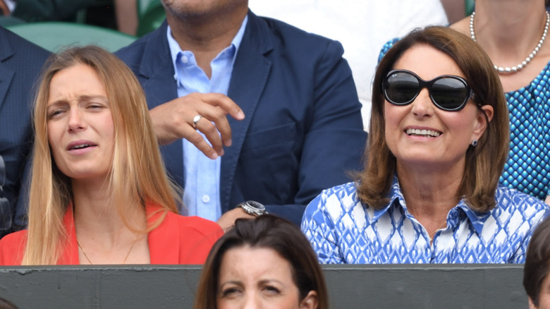 Carole Middleton and Alizee Thevenet attending the finals of the Wimbledon Tennis championships.