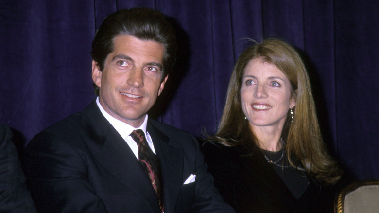 John F. Kennedy Jr. and Caroline Kennedy Schlossberg smiling