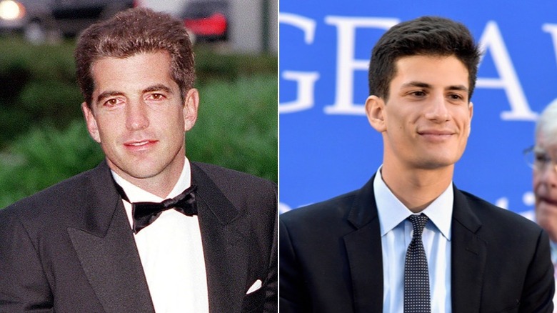 John F. Kennedy Jr. and Jack Schlossberg posing