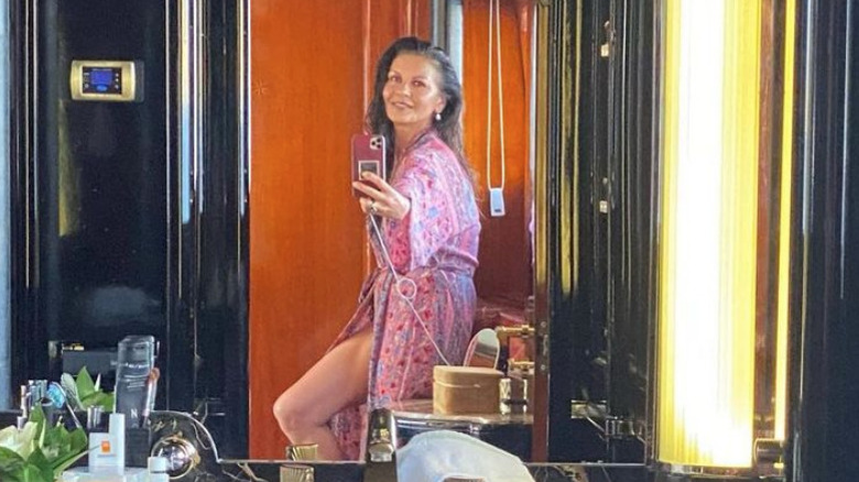 Catherine Zeta-Jones in bathroom