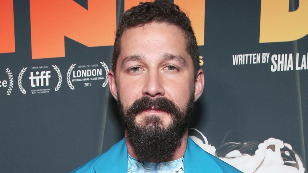 Shia LaBeouf with eyes slightly squinting 