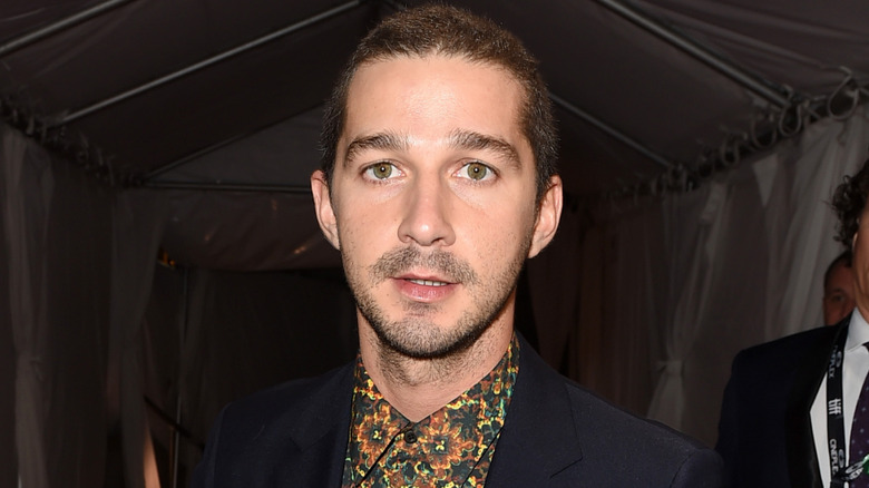 Shia LaBoeuf looking at the camera