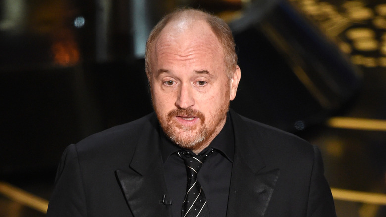 Louis C.K. speaking on stage