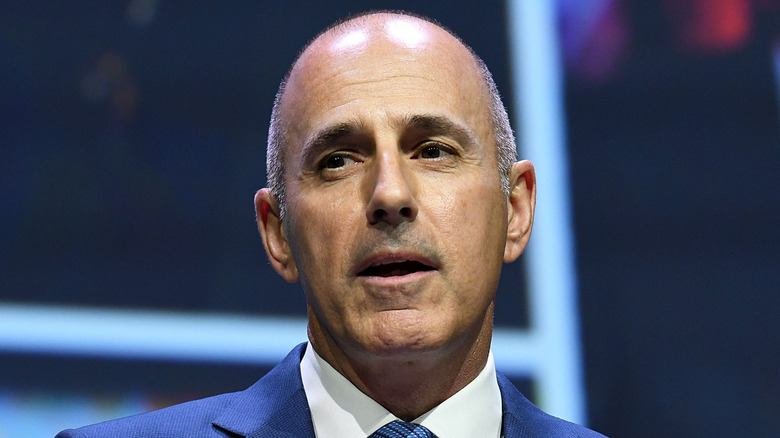 Matt Lauer speaking, looking off camera