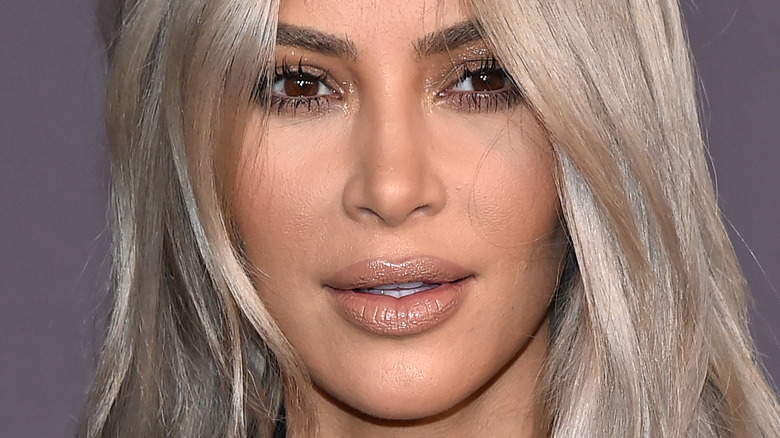 Kim Kardashian with blond hair