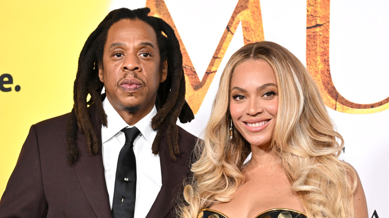 Jay-Z and Beyonce at Mufasa event