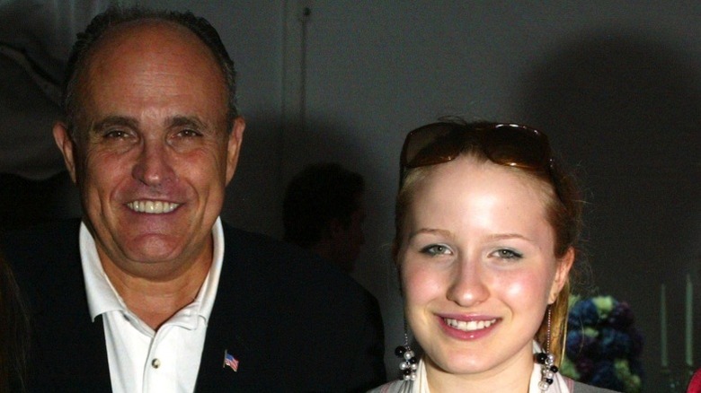 Rudy Giuliani and Caroline Giuliani smiling