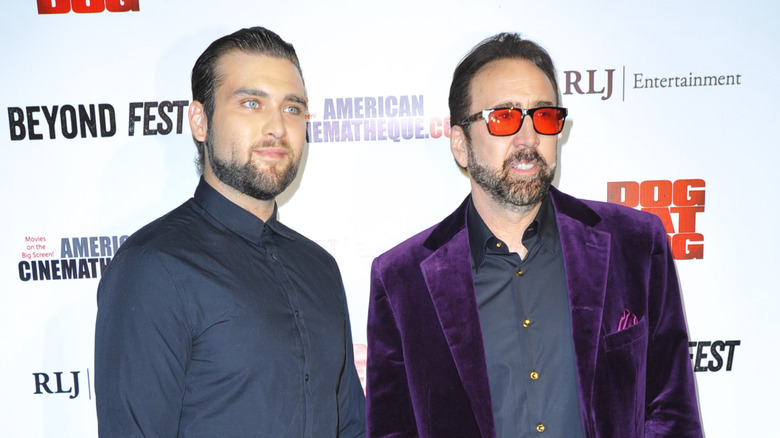 Weston and Nicolas Cage on the red carpet