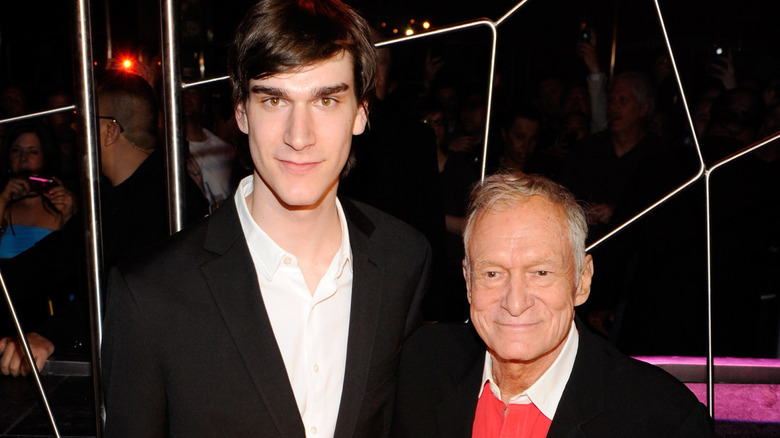 Marston and Hugh Hefner smiling