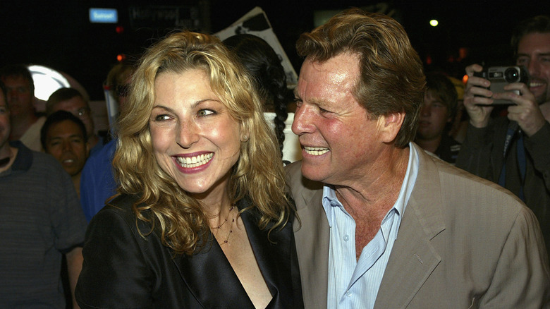 Tatum O'Neal and Ryan O'Neal smiling