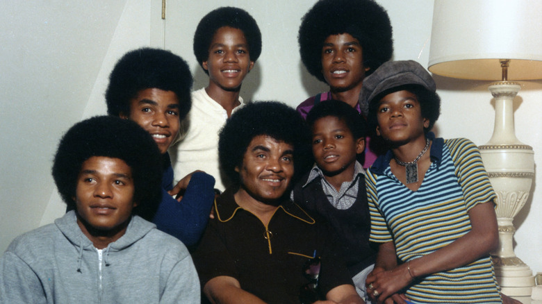 Joe Jackson with his sons