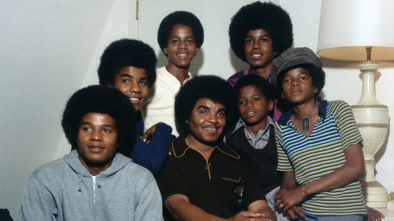 Joe Jackson with his sons