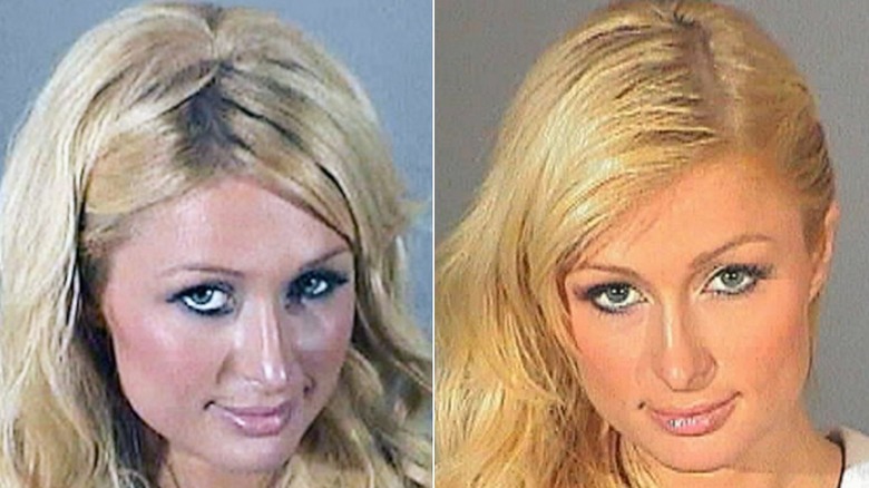 Paris Hilton mugshots for DUI and probation violation arrests