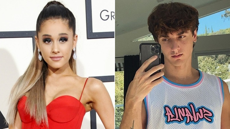 Ariana Grande and Bryce Hall side by side