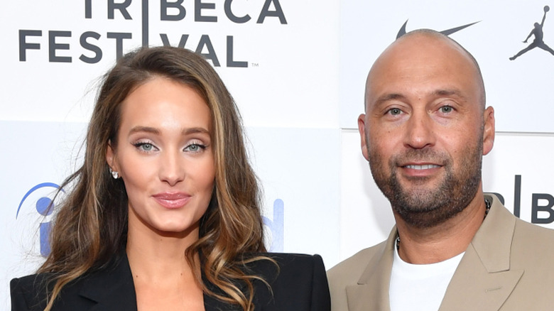 Hannah Jeter and Derek Jeter posing