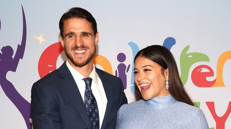 Joe LoCicero and Gina Rodriguez laughing