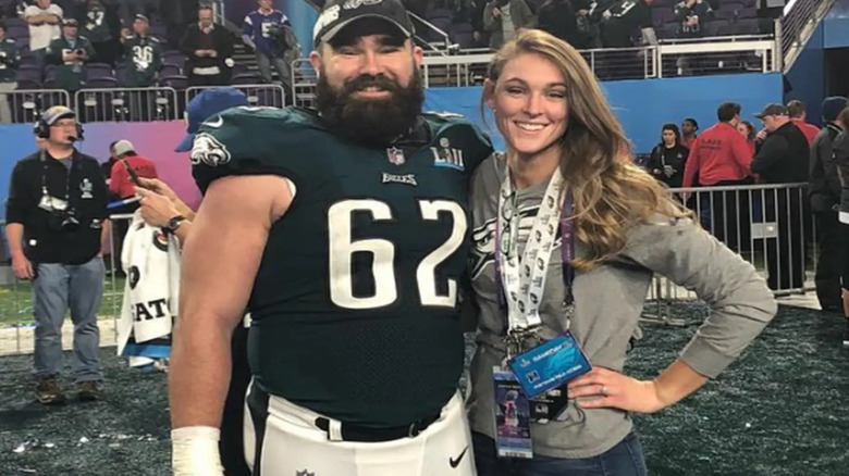Jason and Kylie Kelce smiling