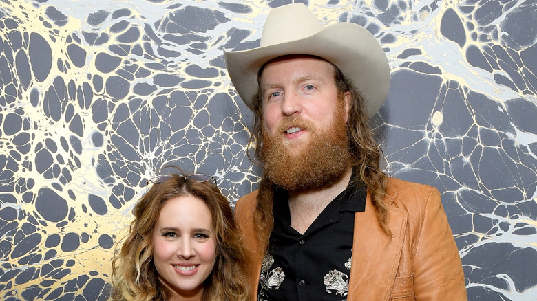 Lucie Silvas and John Osborne smiling