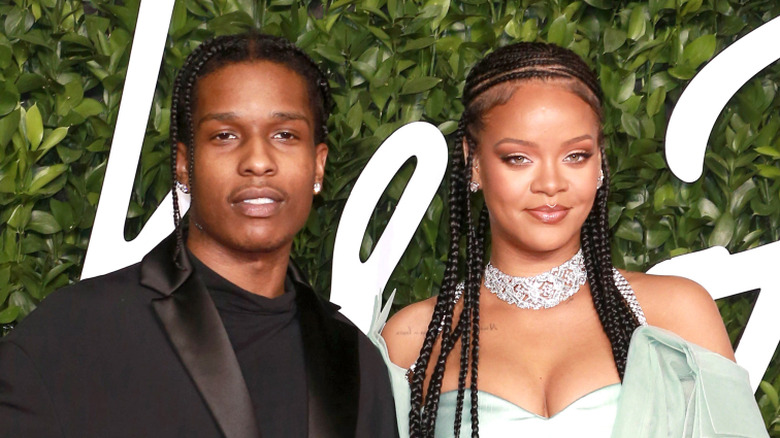 A$AP Rocky and Rihanna posing