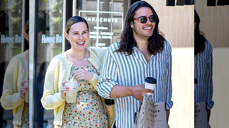 Rumer Willis and Derek Richard Thomas smiling