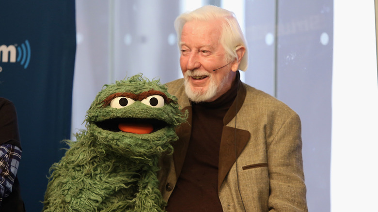 Caroll Spinney with Oscar the Grouch
