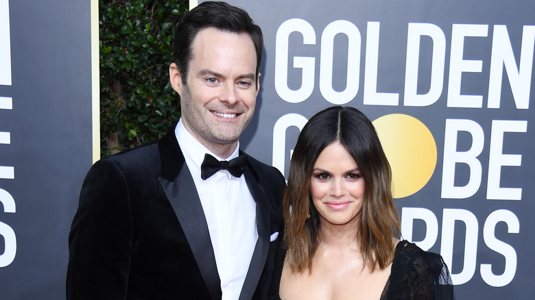 Bill Hader and Rachel Bilson posing