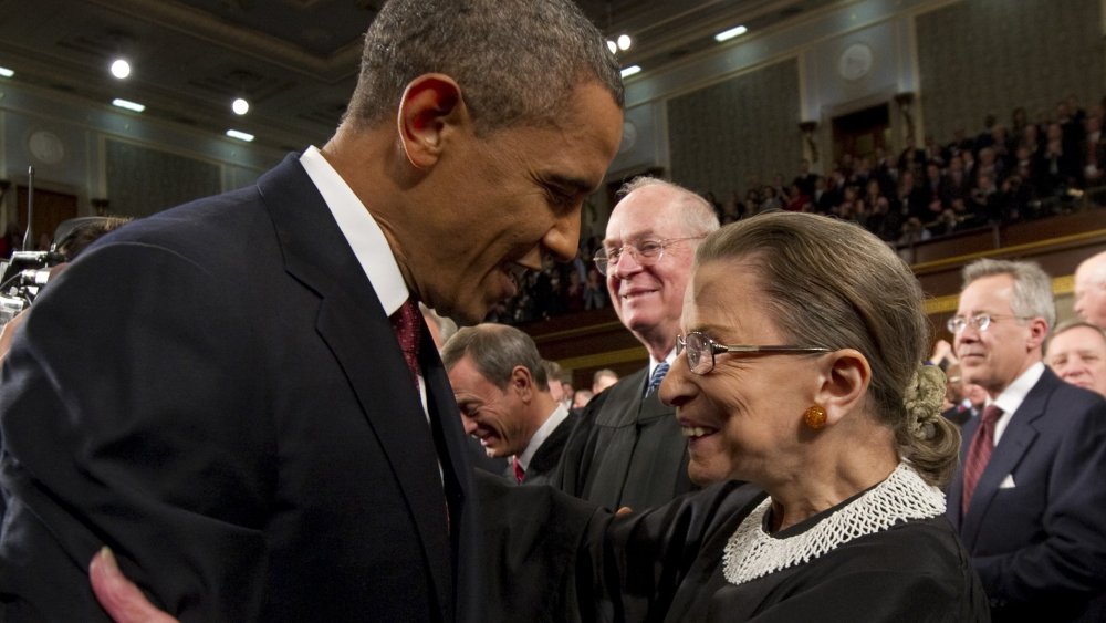 Barack Obama and Ruth Bader Ginsburg
