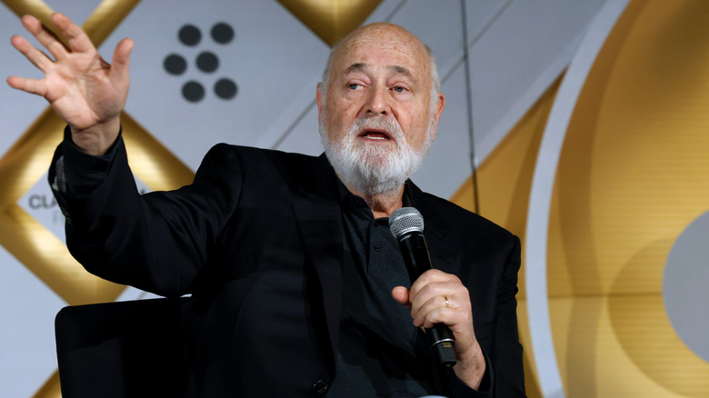Rob Reiner speaking on stage.