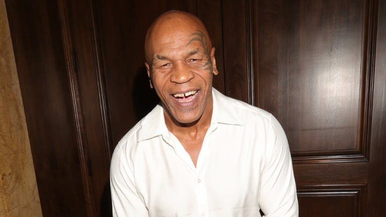 Mike Tyson smiling