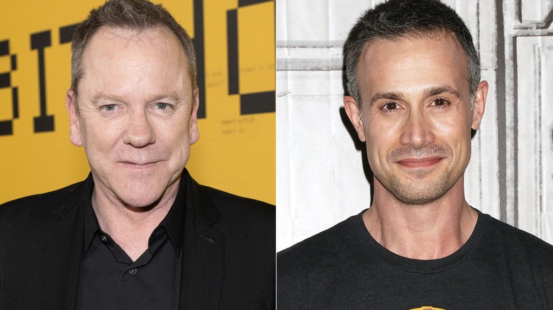 Kiefer Sutherland posing, Freddie Prinze Jr. posing