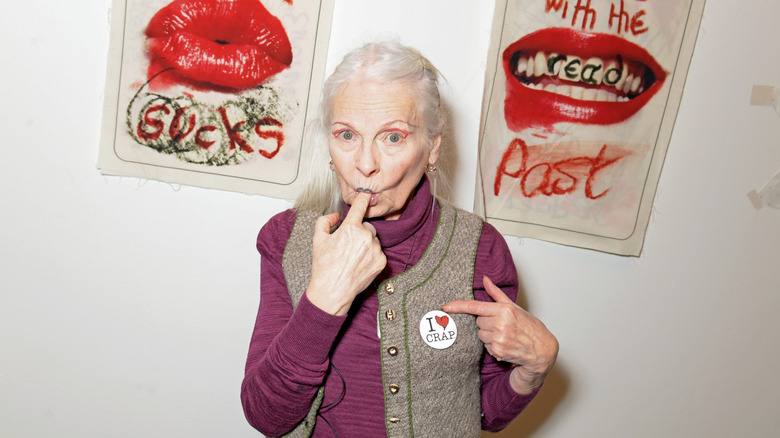 Vivienne Westwood sucking on finger